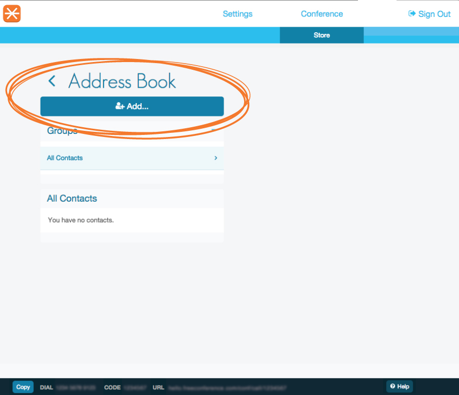 address book circled