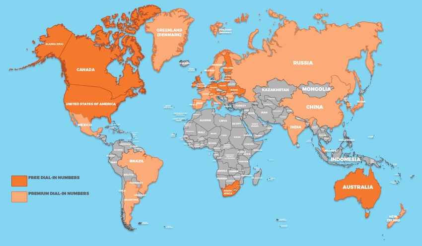 mapa de dial-ins eadar-nàiseanta an-asgaidh