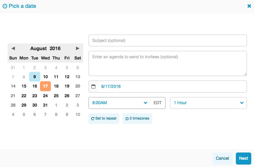 Scheduling Feature