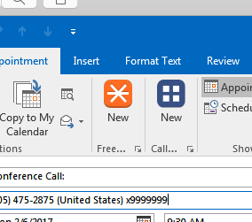 Freeconference Plugin Outlook manager