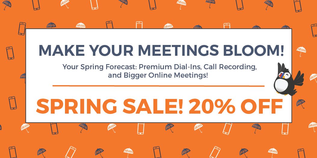 FreeConference.com spring sale promotion 2017 banner