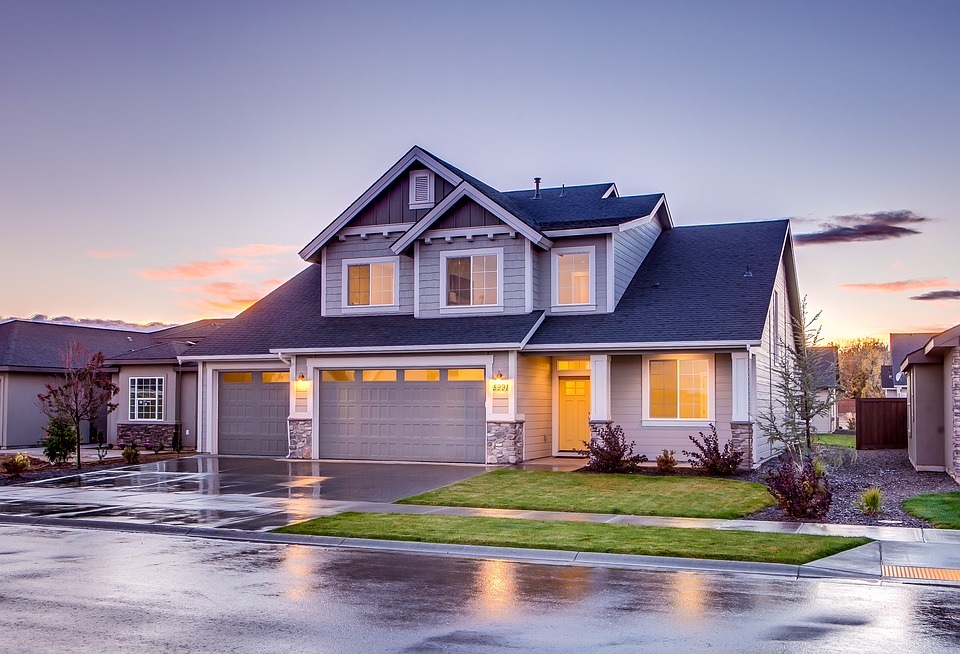 well-lit bungalow house with no car in driveway