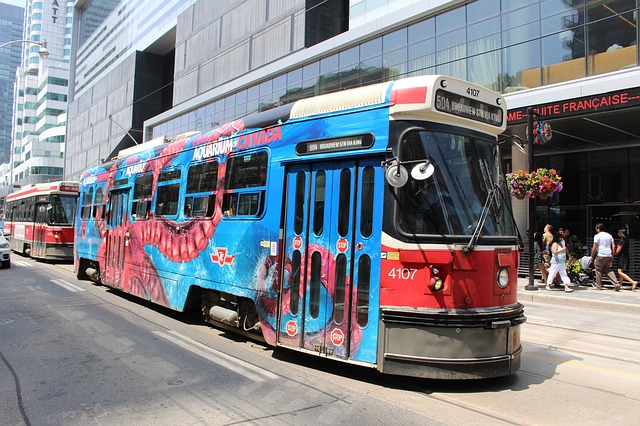 Toronto transit service ttc streetcar for a business trip