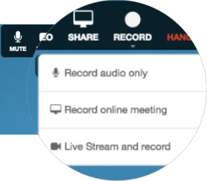 record meetings , record conference calls , record online meeting