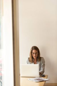 lady with laptop