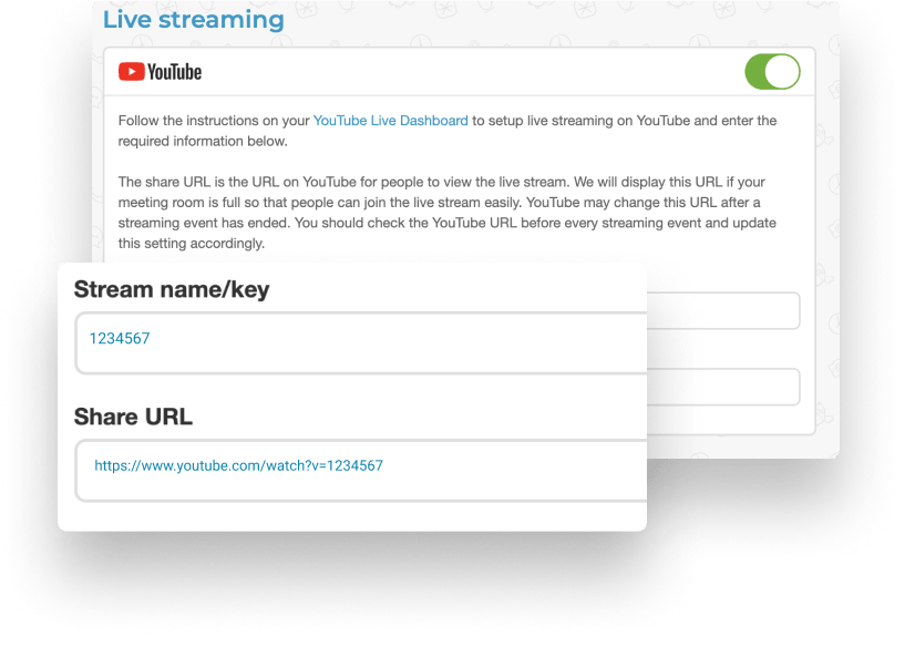 Streaming pannel a beállításokban