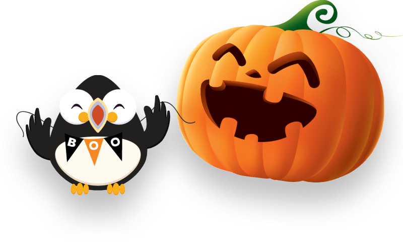 Puffin celebrate halloween